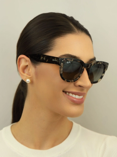 Óculos de Sol Ray-Ban Mega Hawkeye 0RB0298S 13337153 Propionato Cinza Mesclado com lentes na cor Cinza Degradê 5