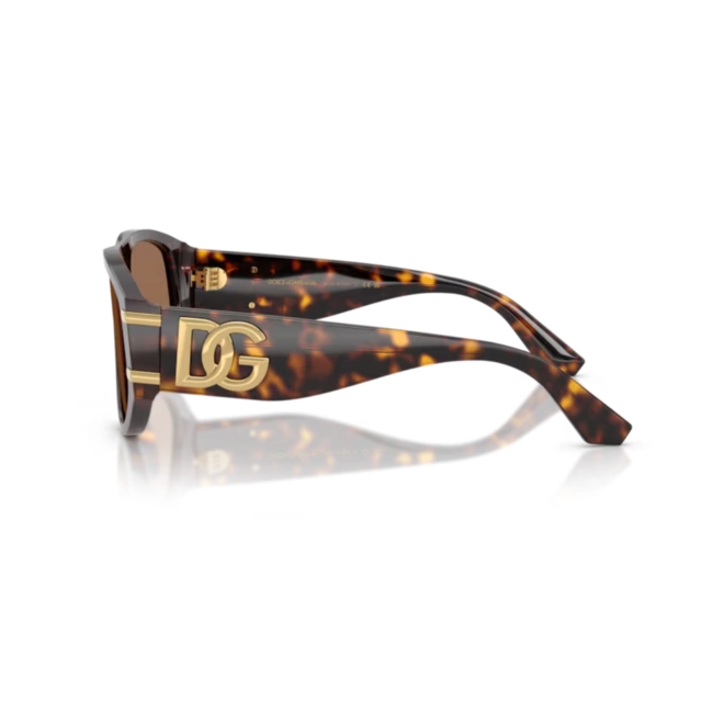 Óculos de Sol Dolce & Gabbana 0DG4499 502/7357 Acetato Marrom Mesclado com lentes na cor Marrom 4