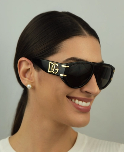 Óculos de Sol Dolce & Gabbana 0DG4499 502/7357 Acetato Marrom Mesclado com lentes na cor Marrom