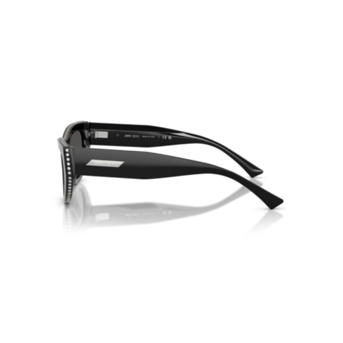 Óculos de Sol Jimmy Choo 0JC5034BU 50008754 Acetato Preto com lentes na cor Cinza