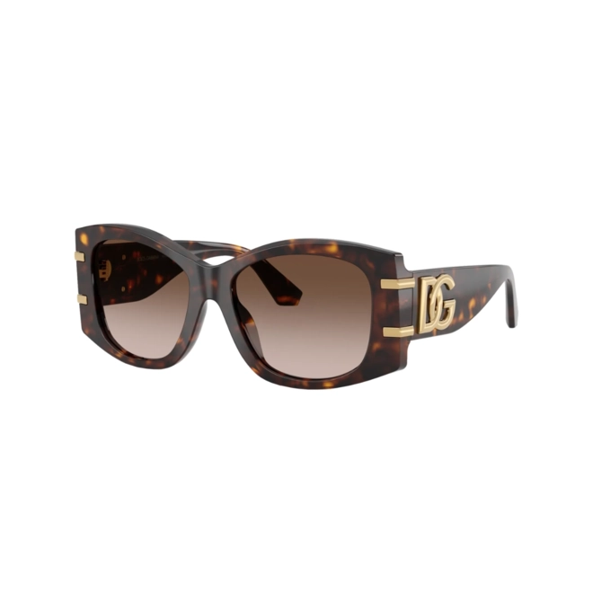 Óculos de Sol Dolce & Gabbana 0DG4501 502/1354 Acetato Marrom Mesclado com lentes na cor Marrom Degradê 1