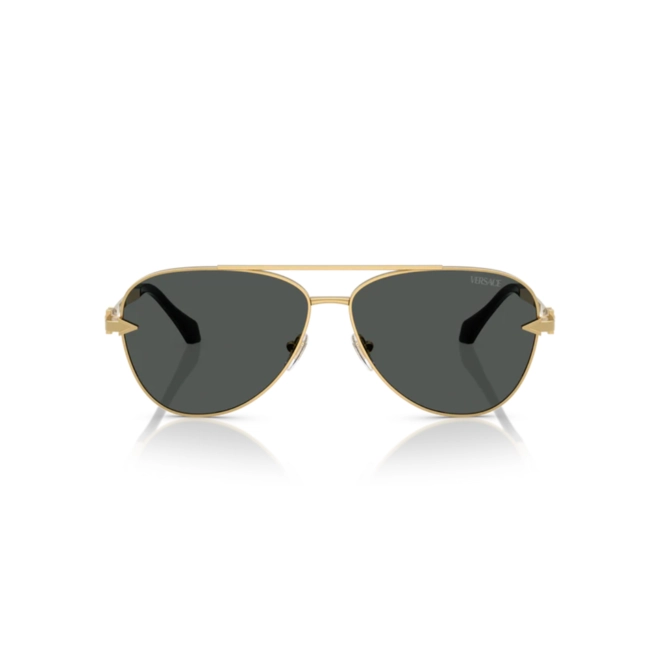 Óculos de Sol Versace 0VE2283 10028761 Metal Dourado com lentes na cor Cinza Escuro 2