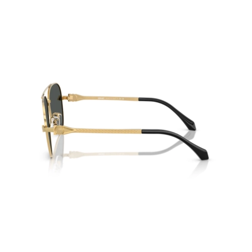 Óculos de Sol Versace 0VE2283 10028761 Metal Dourado com lentes na cor Cinza Escuro