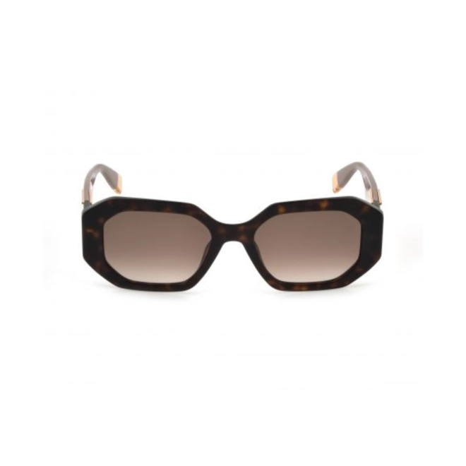 Óculos de Sol Furla SFU815V 540706 Acetato Marrom Mesclado com lentes na cor Marrom Degradê 2