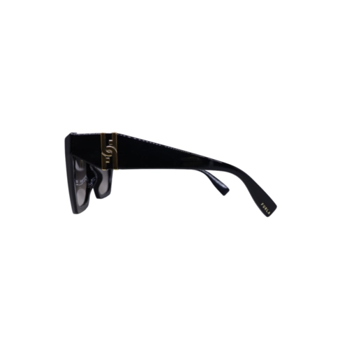 Óculos de Sol Furla SFU884 520700 Acetato Preto com lentes na cor Fumê Degradê