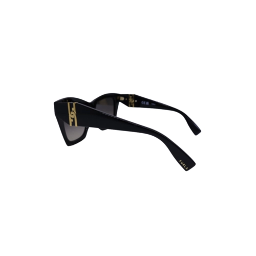 Óculos de Sol Furla SFU884 520700 Acetato Preto com lentes na cor Fumê Degradê