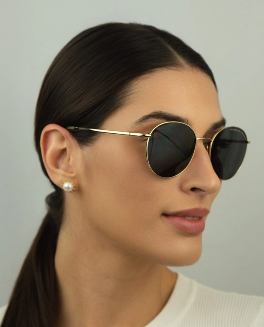 Óculos de Sol Porsche Design Vision Drive P8969 54B419 Metal Dourado com lentes na cor Cinza Polarizado 3