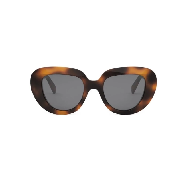 Óculos de Sol Celine CL40309I_5153A Acetato Marrom Mesclado com lentes na cor Fumê 2