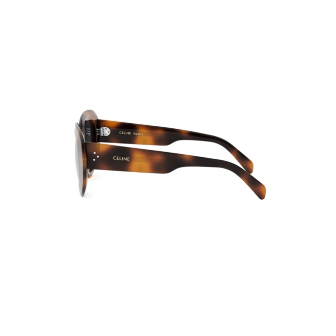 Óculos de Sol Celine CL40309I_5153A Acetato Marrom Mesclado com lentes na cor Fumê 3