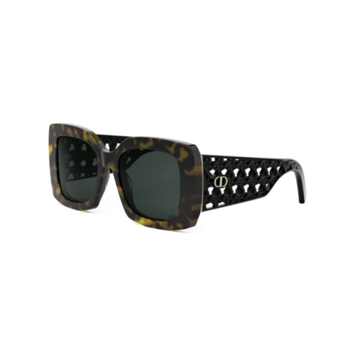 Óculos de Sol Christian Dior VeryDior S1I CD40179I_5452N Acetato Marrom Mesclado Escuro com lentes na cor Verde