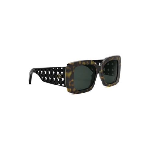 Óculos de Sol Christian Dior VeryDior S1I CD40179I_5452N Acetato Marrom Mesclado Escuro com lentes na cor Verde