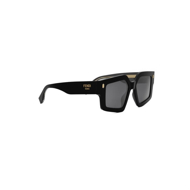 Óculos de Sol Fendi FE40156I_5401A Acetato Preto com lentes na cor Cinza 3