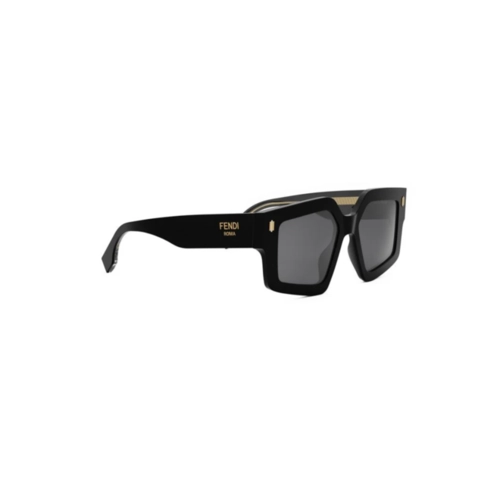 Óculos de Sol Fendi FE40156I_5401A Acetato Preto com lentes na cor Cinza