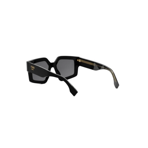 Óculos de Sol Fendi FE40156I_5401A Acetato Preto com lentes na cor Cinza