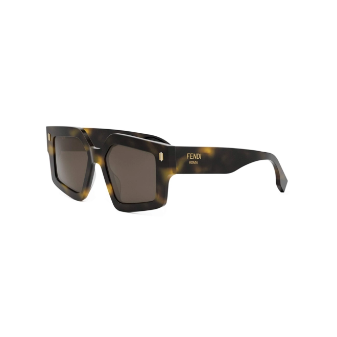 Óculos de Sol Fendi FE40162I_5252E Acetato Marrom Mesclado com lentes na cor Marrom 1