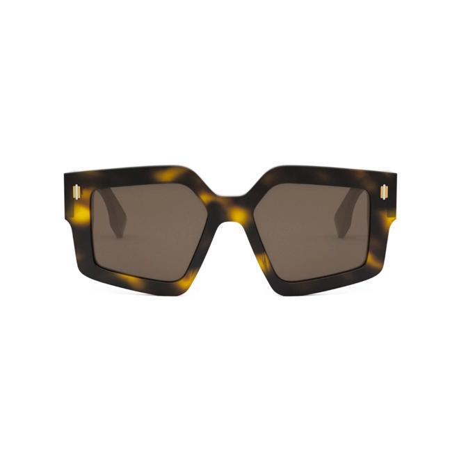 Óculos de Sol Fendi FE40162I_5252E Acetato Marrom Mesclado com lentes na cor Marrom 2