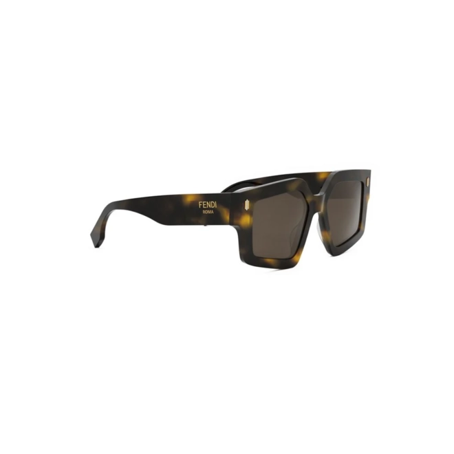 Óculos de Sol Fendi FE40162I_5252E Acetato Marrom Mesclado com lentes na cor Marrom 3