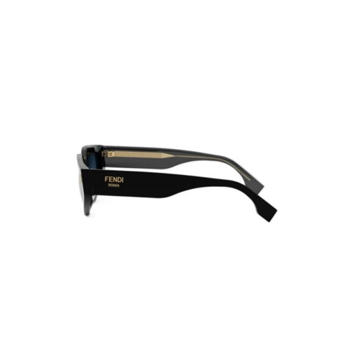 Óculos de Sol Fendi FE40163U_5401V Acetato Preto com lentes na cor Azul