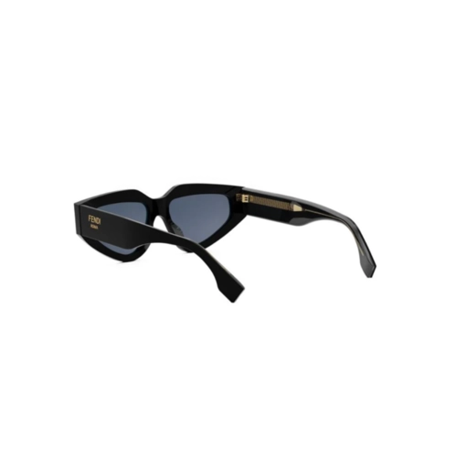Óculos de Sol Fendi FE40163U_5401V Acetato Preto com lentes na cor Azul