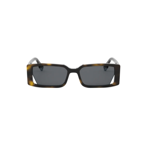 Óculos de Sol Fendi FE40164I_5352A Acetato Marrom Mesclado com lentes na cor Cinza