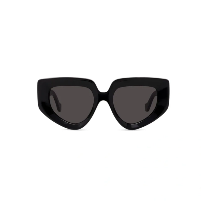 Óculos de Sol Loewe LW40154U_5101A Acetato Preto com lentes na cor Cinza 2