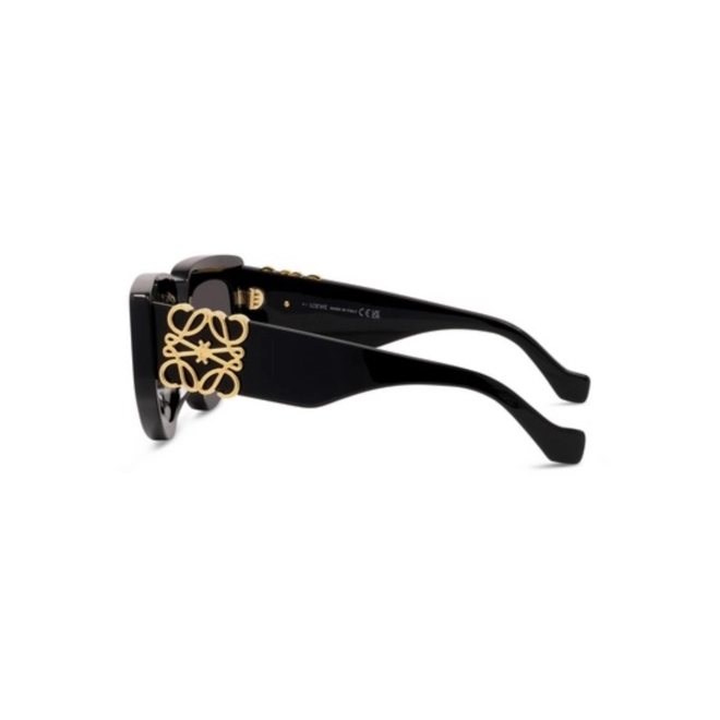 Óculos de Sol Loewe LW40154U_5101A Acetato Preto com lentes na cor Cinza 4