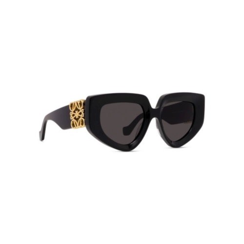 Óculos de Sol Loewe LW40154U_5101A Acetato Preto com lentes na cor Cinza