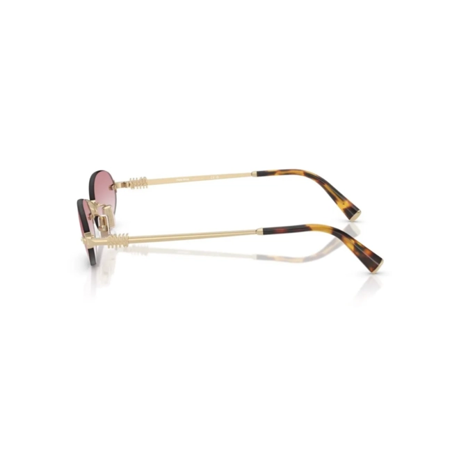 Óculos de Sol Miu Miu 0MU A54S ZVN70O51 Metal Dourado com lentes na cor Rosa Degradê 3