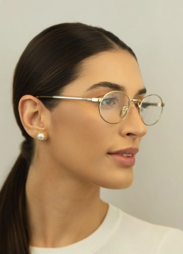Óculos de Grau Prada 0PR B55V ZVN1O152 Metal Dourado