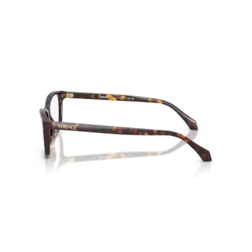 Óculos de Grau Versace 0VE3375 108 54 Acetato Marrom Mesclado Escuro