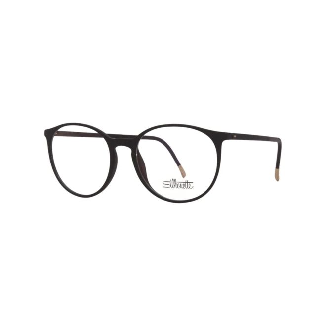 Óculos de Grau Silhouette Spx Illusion 2936/75 9030 52/17 Acetato Preto 1