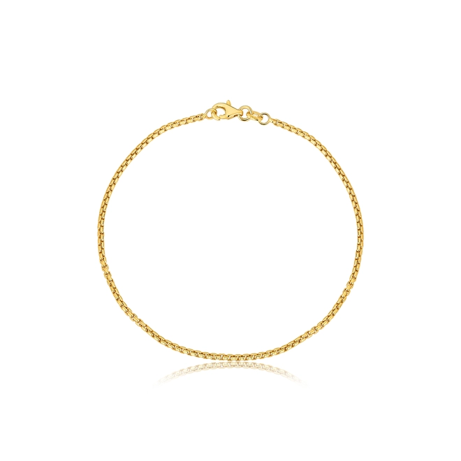 Pulseira Milano ouro 18k polida fecho lagosta 18CM 1