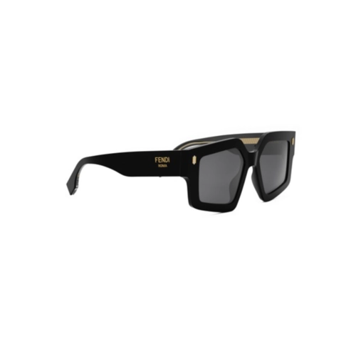Óculos de Sol Fendi FE40162I_5201A Acetato Preto com lentes na cor Cinza