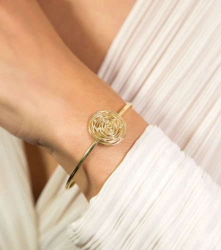 Pulseira Nido Diamonds bracelete tubular 18k ninho que envolve 3,9pts de Diamantes