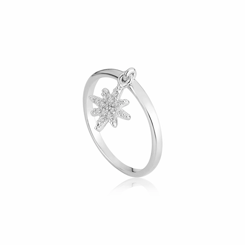 Anel For me Planet prata 925 pingente estrela com Zircônias