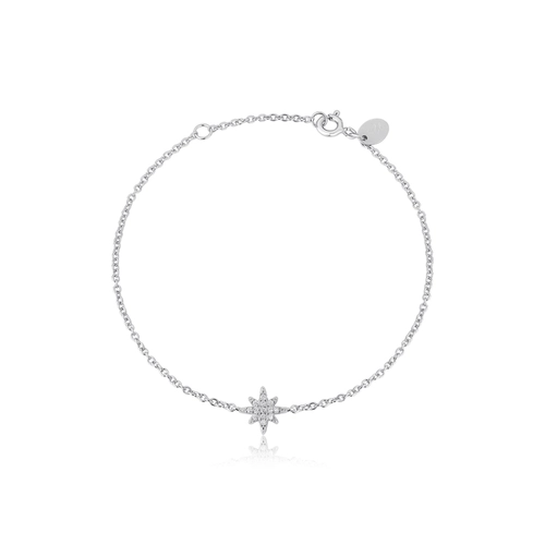Pulseira For me Planet elos prata 925 pingente estrela de Zircônias