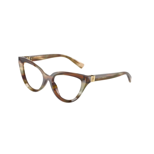 Óculos de Grau Dolce & Gabbana 0DG3414 3446 54 Acetato Marrom e Verde Mesclado