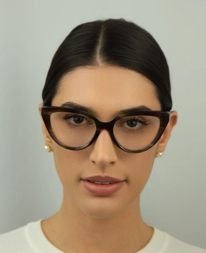 Óculos de Grau Dolce & Gabbana 0DG3414 3446 54 Acetato Marrom e Verde Mesclado
