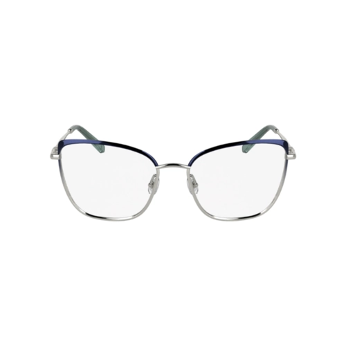 Óculos de Grau Longchamp LO2170 400 53 Metal Cinza e Azul