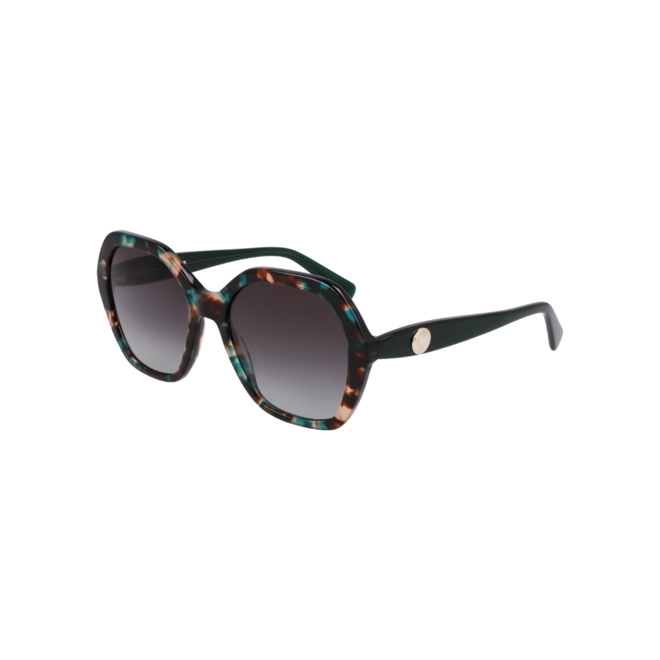 Óculos de Sol Longchamp LO759S 309 54 Acetato Verde Mesclado com lentes na cor Fumê Degradê 1