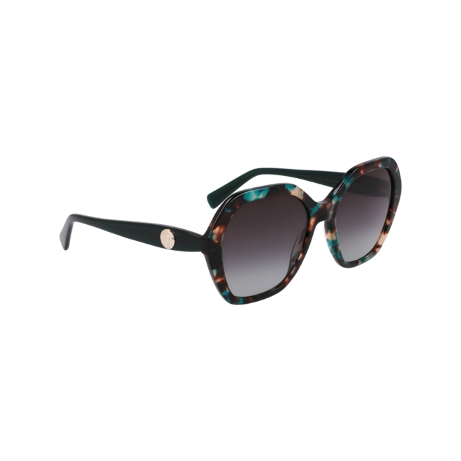 Óculos de Sol Longchamp LO759S 309 54 Acetato Verde Mesclado com lentes na cor Fumê Degradê 3