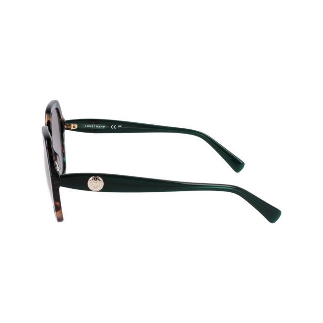 Óculos de Sol Longchamp LO759S 309 54 Acetato Verde Mesclado com lentes na cor Fumê Degradê 4