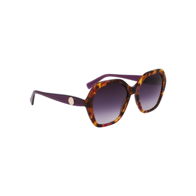 Óculos de Sol Longchamp LO759S 502 54 Acetato Roxo e Marrom Mesclado com lentes na cor Roxo Degradê 3