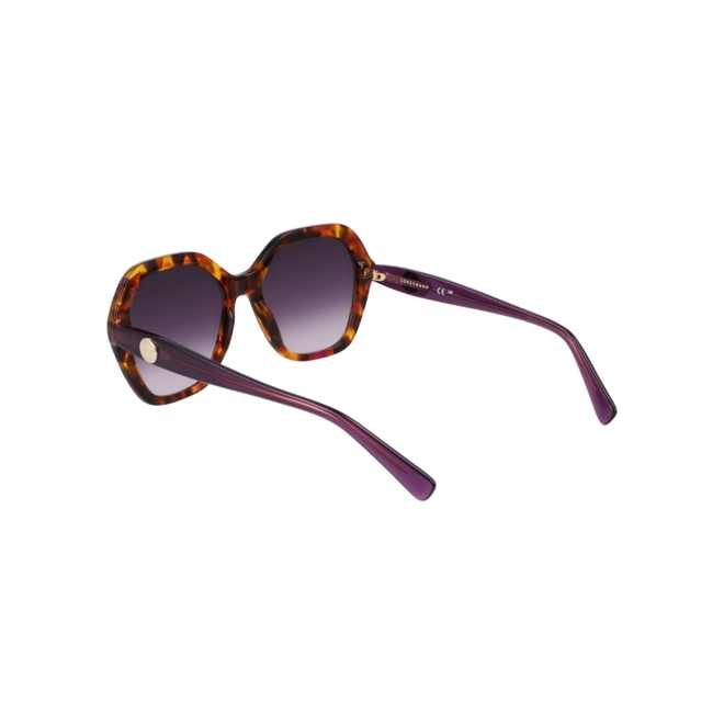 Óculos de Sol Longchamp LO759S 502 54 Acetato Roxo e Marrom Mesclado com lentes na cor Roxo Degradê 5