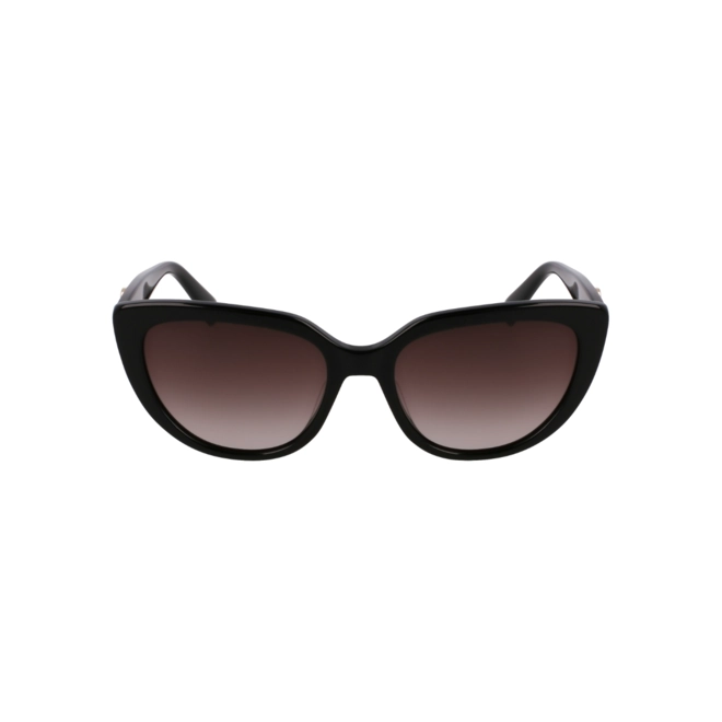 Óculos de Sol Lonchamp LO766S 001 53 Acetato Preto com lentes na cor Marrom Degradê 2