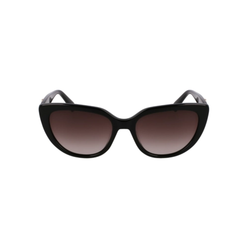 Óculos de Sol Lonchamp LO766S 001 53 Acetato Preto com lentes na cor Marrom Degradê