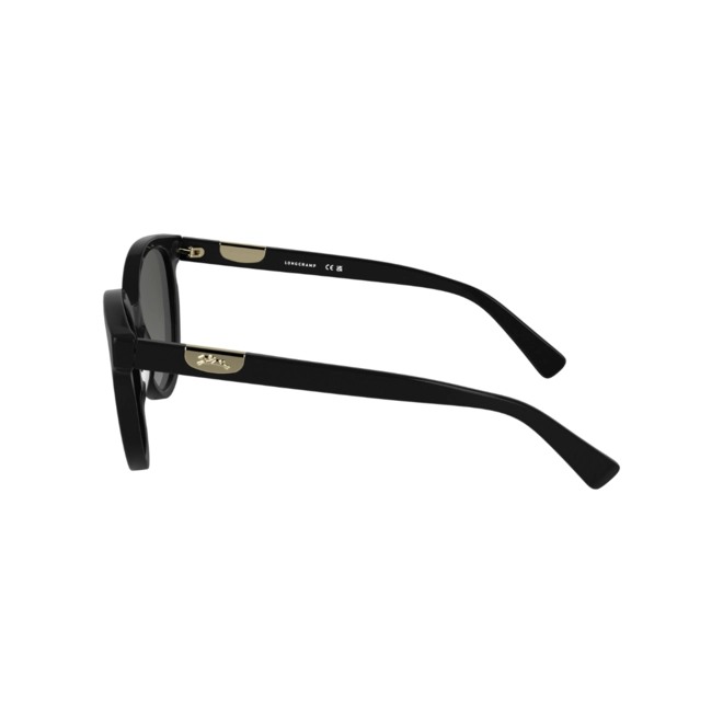 Óculos de Sol Longchamp LO773S 001 52 Acetato Preto com lentes na cor Fumê Degradê 4