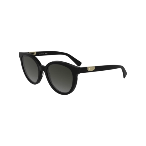 Óculos de Sol Longchamp LO773S 001 52 Acetato Preto com lentes na cor Fumê Degradê