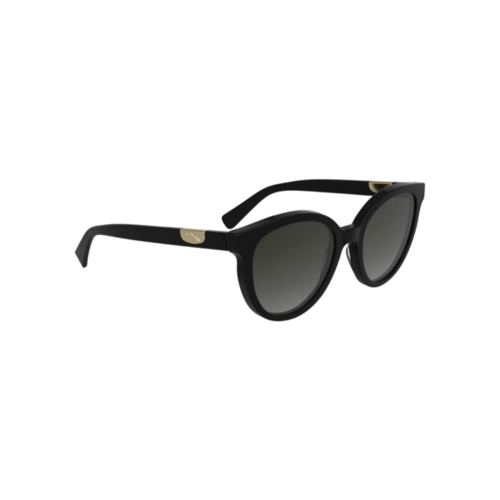 Óculos de Sol Longchamp LO773S 001 52 Acetato Preto com lentes na cor Fumê Degradê