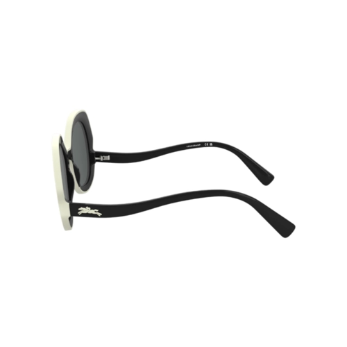 Óculos de Sol Longchamp LO780S 038 52 Acetato Preto e Branco com lentes na cor Fumê